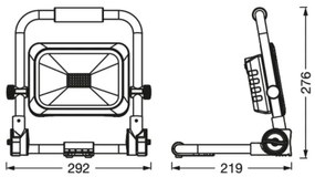 Ledvance - LED Dimmelhető reflektor WORKLIGHT BATTERY LED/30W/5V IP54