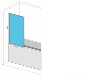 Fürdőkádparaván Rea Elegant Fix Arany 70 cm