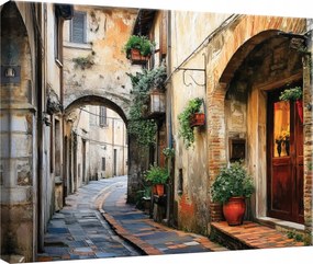 Hálószoba Konyha Nappali Olasz Utca Vászon Falikép 100x70