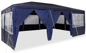 Parti sátor 10 oldalfallal Kék 6x4 m PE