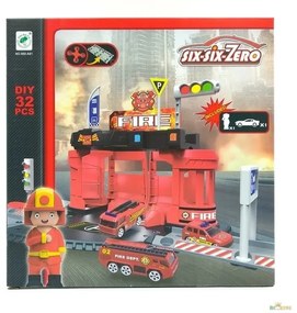 Six Six Zero Garage Series Fire Parking Tűzoltóság Parkoló Készlet 32 db-os