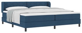 Boxspring Ágy Matrac Kék 200x200 cm Szövet