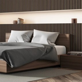 FREJA Dekoratív Akusztikus falpanel 200x60x2,2cm -  Egyedi méretre is levágjuk - 200x60x2,2cm , Walnut