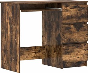 vidaXL füstös tölgy színű szerelt fa íróasztal 90 x 45 x 76 cm