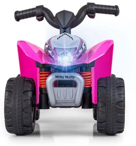 Elektromos négykerekű Milly Mally Honda ATV rózsaszín