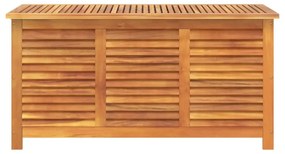tömör akácfa kerti tárolóláda zsaluval 113 x 50 x 56 cm