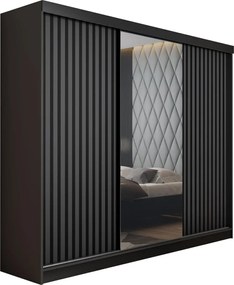Malani 200 Tolóajtós Szekrény 200cm, Grafit