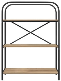 Könyvespolc kézműves tölgy 80 x 30 x 109 cm Faanyag