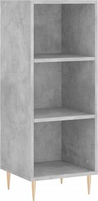 vidaXL betonszürke szerelt fa tálalószekrény 34,5 x 32,5 x 90 cm