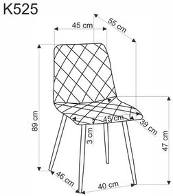 K-525 étkezőszék bézs