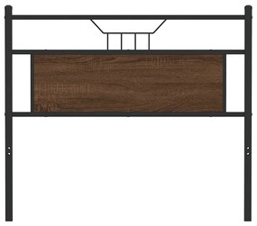 barna tölgy színű szerelt fa és acél fejtámla 100 cm