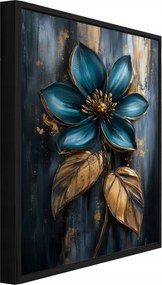 Vászonkép Fém Fekete Keretben Virág Absztrakt Nappali Hálószoba 120x80