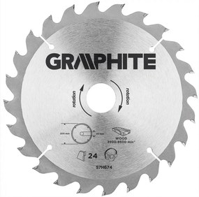 KŐRFŰRÉSZLAP 200*30 MM HM 24FOG GRAPHITE