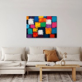 Kép - Színes négyzetek festménye (70x50 cm)
