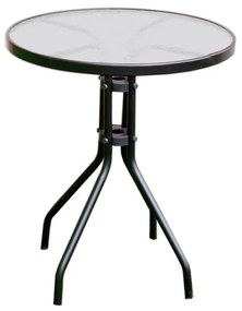 ROJAPLAST ZWT-03 fém kerti körasztal, ø 60 x 70 cm - fekete