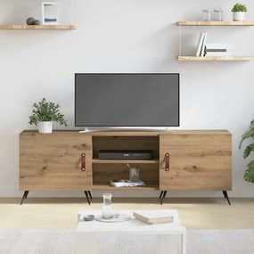 TV szekrény kézműves tölgy 150 x 30 x 50 cm Faanyag