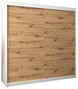 Ruhásszekrény 200 cm Toki (matt fekete + artisan tölgy). 1064847