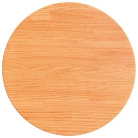 viaszbarna tömör fenyőfa kerek asztallap Ø50 x 2,5 cm