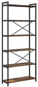 Könyvszekrény Füstölt tölgy 80 x 30 x 188 cm Faanyag