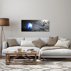 Világoskék gömbök képe (120x50 cm)