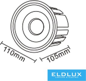 UNIVERSO spot lámpa AR111 LED 30w 2700lm 4000k CRI≥90 40° IP22 fekete