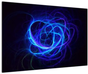 Kék absztrakt gombolyag képe (90x60 cm)