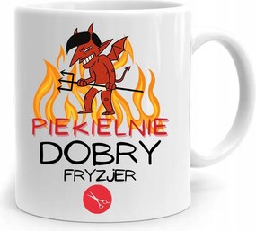 Barber Fodrász Bögre Pokolian Jó, fényképes nyomattal