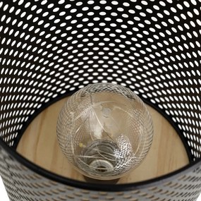 Fekete asztali lámpa fém búrával (magasság 20 cm) – Casa Selección