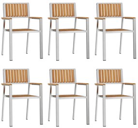 7 Részes Kerti Étkezőszett Tömör Fa Tíkfa, Kültéri Étkezőasztal 180x90x75 cm Tömör Fa Tíkfa, Összecsukható Kerti Székek 2 db Tömör Fa Tíkfa és Fém, Összecsukható Kerti Székek 4 db Tömör Fa Tíkfa és Fém