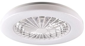 LED Dimmelhető mennyezeti lámpa ventilátorral LIBYA LED/48W/230V 3000-6500K + távirányító