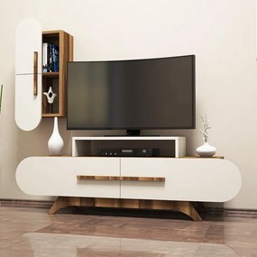 TV szekrény Rose S - Walnut, Cream