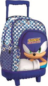 Sonic a sündisznó Modern prémium gurulós iskolatáska, táska 44 cm