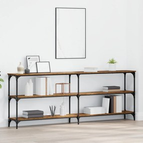 Konsole asztal Régi fa 200x29x75 cm Műgyanta fafából