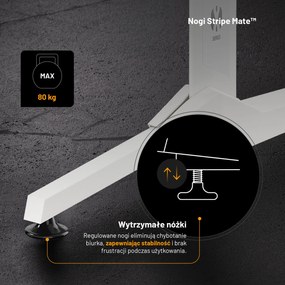 X-Mate fehér irodai és gamer íróasztal, 160x75x75 cm, Doablo Chairs
