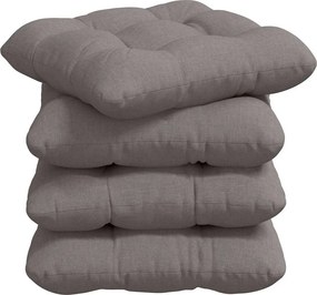 vidaXL Ülőpárnák 4 pcs Tópszínű 40 x 40 x 12 cm szövet