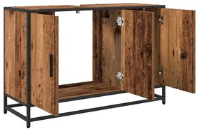 Fürdőszobai mosdószekrény Régi fa 90 x 33 x 60 cm Faanyag