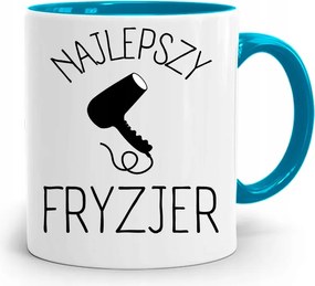 Kék Bögre Fodrásznak Legjobb Fodrász Nyomtatott Fotóval