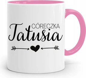 Rózsaszín Bögre Gyermeknap Apa Kislánya nyomott mintával