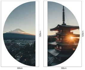 PIPPER. Textil kör alakú falmatrica "Japán 2" Méret: 100cm