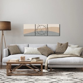 Kép - Line art csók (órával) (90x30 cm)