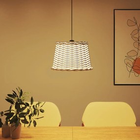 fehér fonott mennyezeti lámpaernyő Ø40 x 26 cm