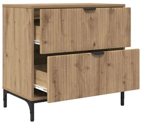 Éjjeli asztal fiókkal kézműves tölgy 63.5 x 36 x 61 cm Faanyag