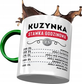 Zöld Bögre Unokatestvérnek Születésnapra Ajándék Nyomtatott Fotóval