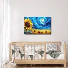 Kép - Festés napraforgó (90x60 cm)