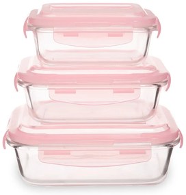 Üveg élelmiszertartó doboz szett 3 db-os Freska – Premier Housewares