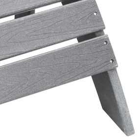 Adirondack Székek Lábpihentőkkel 2 db Világosszürke HDPE