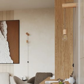 Sollux SL.1644 - Fali lámpa NIMBI 1xE27/15W/230V bükkfa