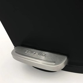 Matt fekete acél pedálos szemetes 50 l Akira – Spirella