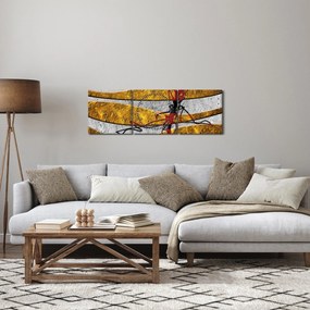 Absztrakt kép (órával) (90x30 cm)