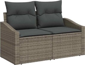vidaXL Kerti kanapé párnával 123 x 62 x 69 cm polirattan